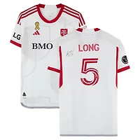 Kevin Long Toronto FC Autographed Match-Used #5 White adidas Jersey from the 2024 MLS Season - Size L