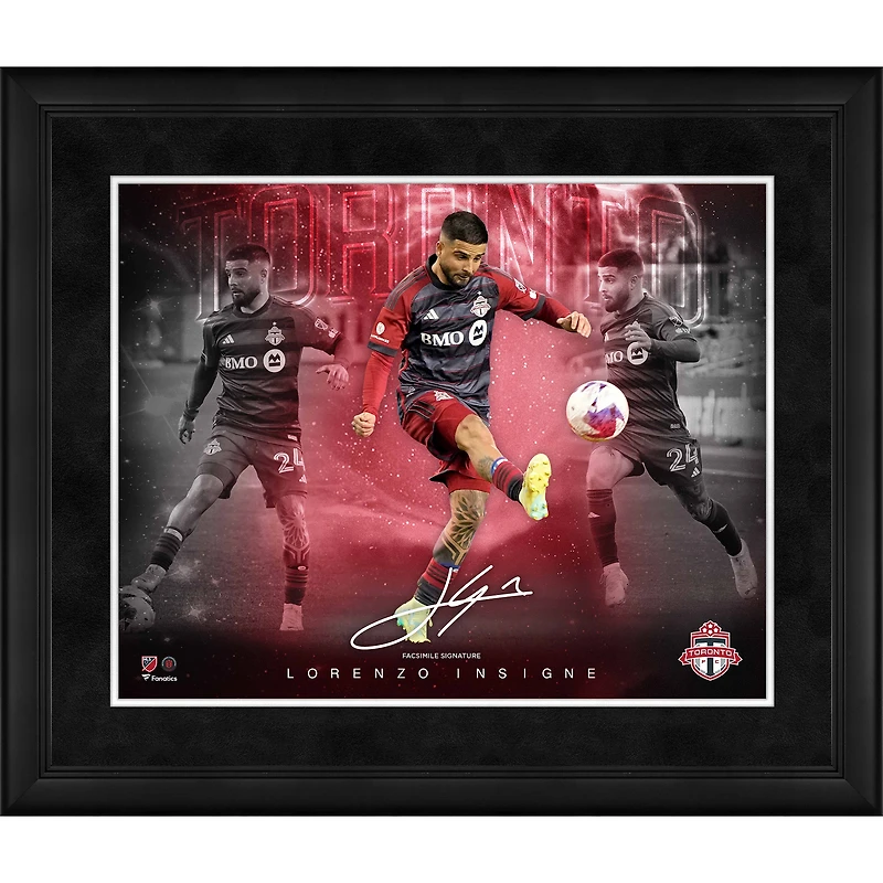 Collage encadré des étoiles du match de Lorenzo Insigne Toronto FC 16" x 20" - Signature fac-similé