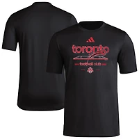 Men's adidas  Black Toronto FC Distressed Pre-Game T-Shirt