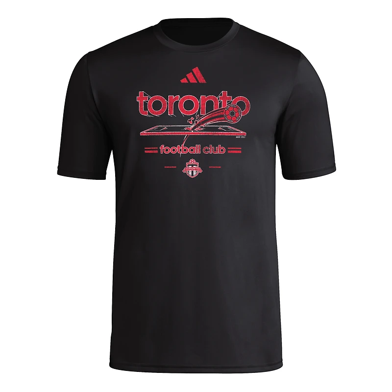 T-shirt d'avant-match noir adidas Toronto FC pour homme