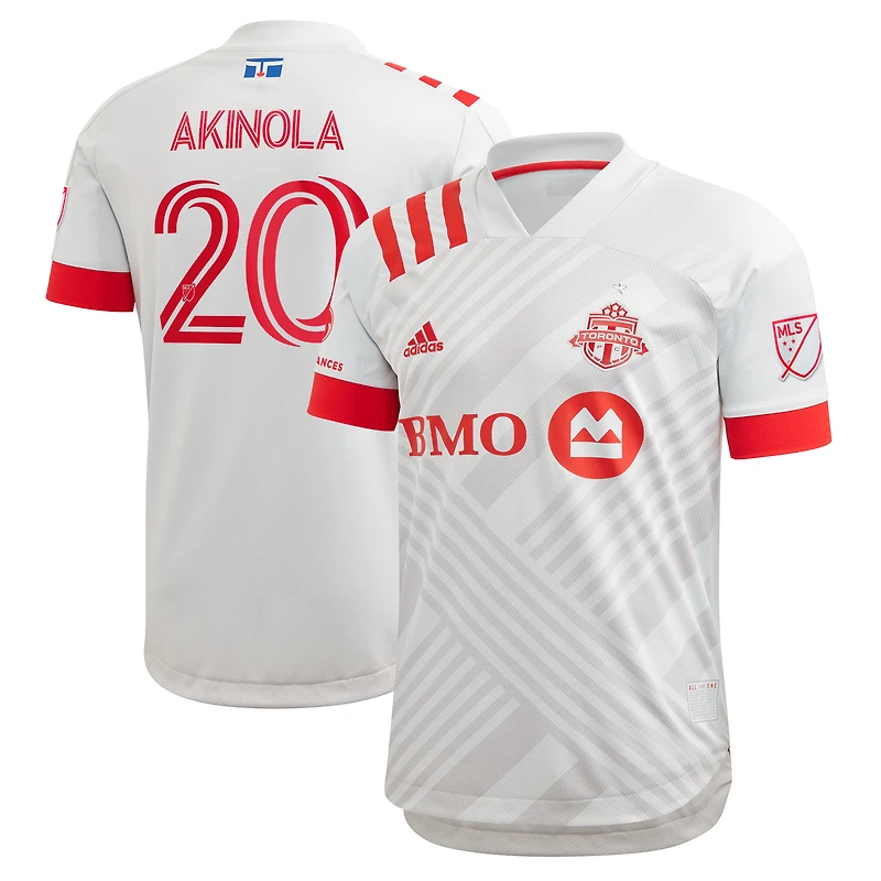 Men's adidas Ayo Akinola Gray Toronto FC 2020 Secondary - Authentic Jersey