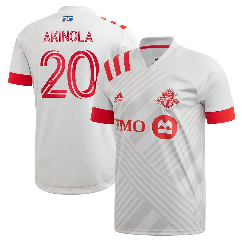 Homme adidas Ayo Akinola Gris Toronto FC 2020 Secondaire - Maillot Réplique