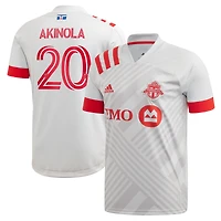 Men's adidas Ayo Akinola Gray Toronto FC 2020 Secondary - Replica Jersey