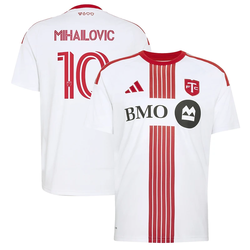 Maillot adidas Djordje Mihailovic pour homme, réplique du kit d'hiver 2026 Toronto FC, blanc