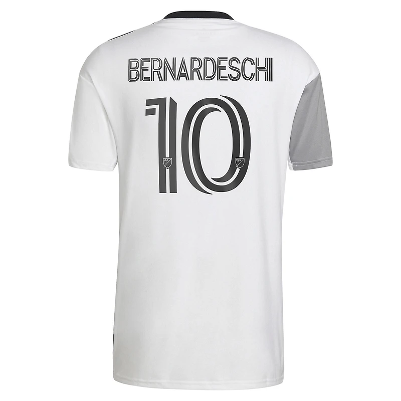 Maillot communautaire adidas Federico Bernardeschi pour homme, blanc, Toronto FC 2023 - de joueur réplique