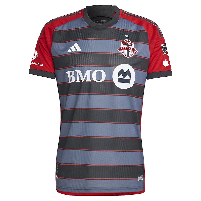Maillot personnalisé authentique du kit club Toronto FC 2023 adidas Heather Grey pour homme