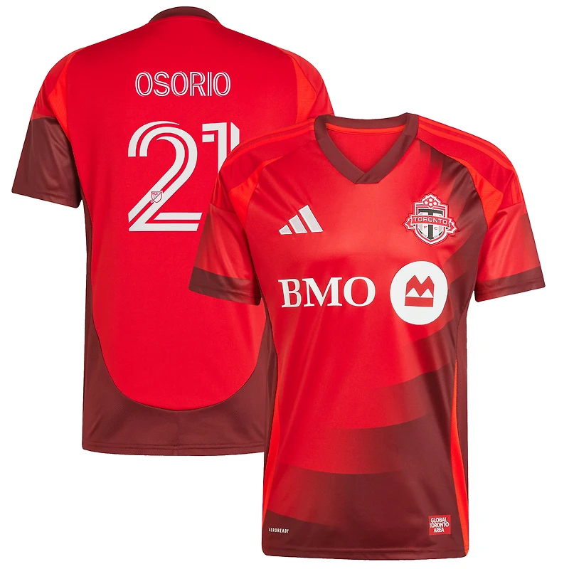 Maillot de joueur réplique du Toronto FC 2025 rouge Jonathan Osorio pour homme adidas