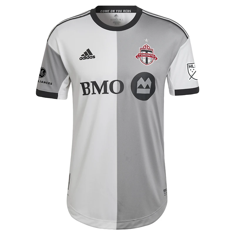 Adidas Lorenzo Insigne pour homme Blanc/Gris Toronto FC 2022 Secondaire - Maillot de joueur authentique