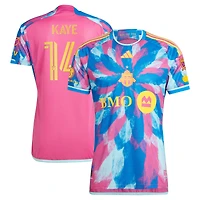 Men's adidas Mark-Anthony Kaye Pink Toronto FC 2023 The Energy Kit Authentic Player Jersey