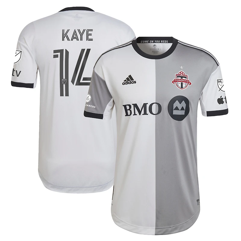 Men's adidas Mark-Anthony Kaye White Toronto FC 2023 Community Kit - Authentic Player Jersey