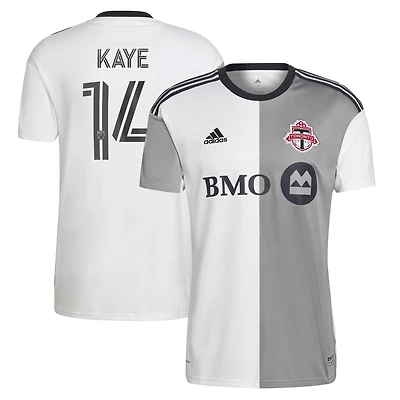 Maillot communautaire Toronto FC 2023 adidas Mark-Anthony Kaye blanc pour homme - de joueur réplique