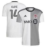 Maillot communautaire Toronto FC 2023 adidas Mark-Anthony Kaye blanc pour homme - de joueur réplique