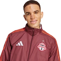 Veste réversible entièrement zippée rouge/blanche Toronto FC 2025 Anthem pour homme adidas