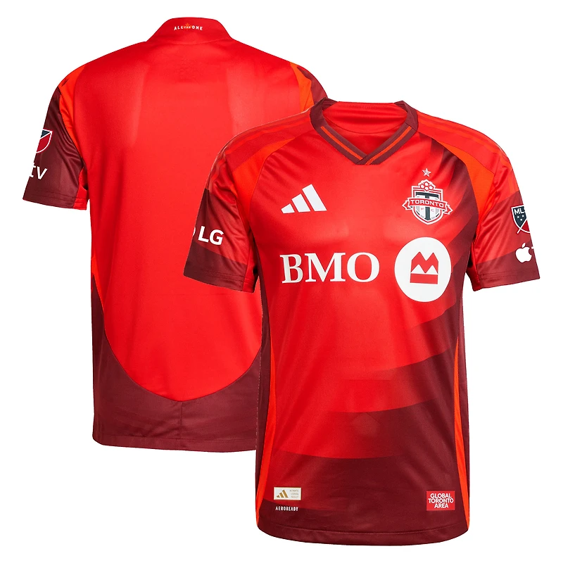 Maillot authentique adidas rouge Toronto FC 2025 pour homme