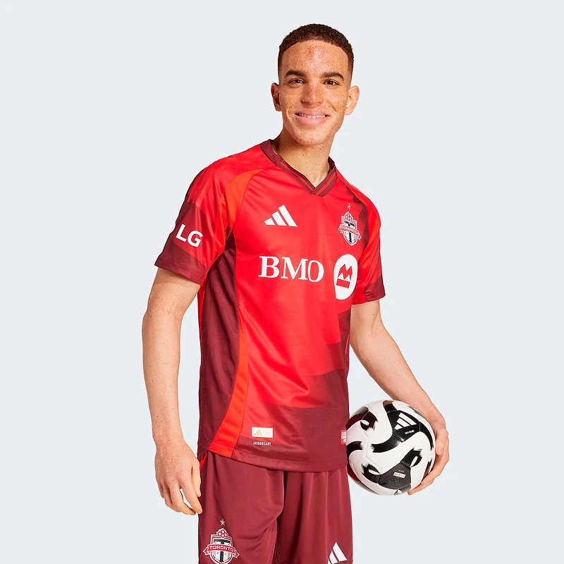 Maillot authentique adidas rouge Toronto FC 2025 pour homme