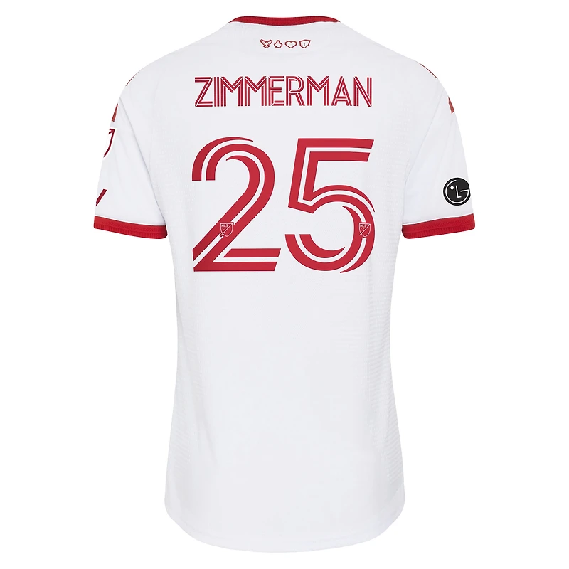 Maillot authentique porté sur le terrain par Walker Zimmerman, blanc, Toronto FC, hiver 2026, adidas.