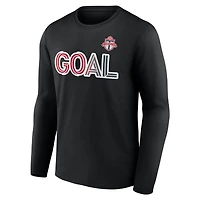 Men's Black Toronto FC Goal Custom Long Sleeve T-Shirt