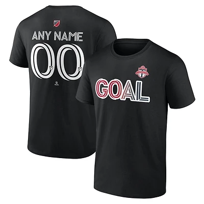 Men's Black Toronto FC Goal Custom T-Shirt