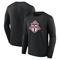 Men's  Black Toronto FC Official Logo Long Sleeve T-Shirt