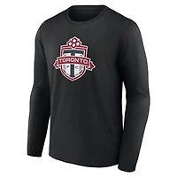 Men's  Black Toronto FC Official Logo Long Sleeve T-Shirt