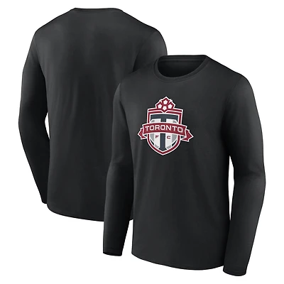 Men's  Black Toronto FC Official Logo Long Sleeve T-Shirt