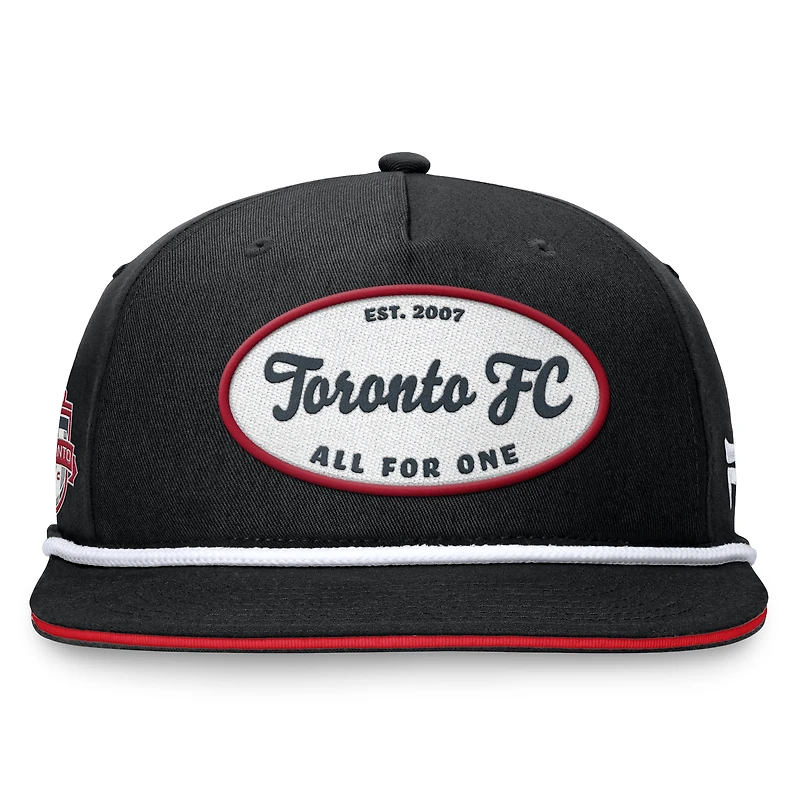 Casquette réglable noire Toronto FC Iron Moon Rope Fanatics pour hommes