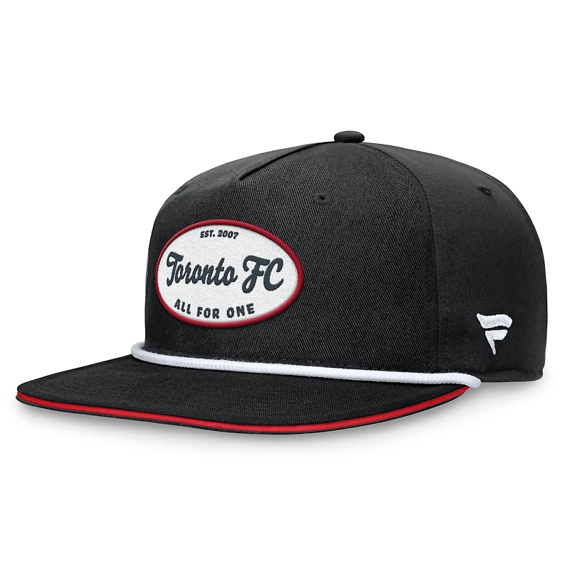 Casquette réglable noire Toronto FC Iron Moon Rope Fanatics pour hommes