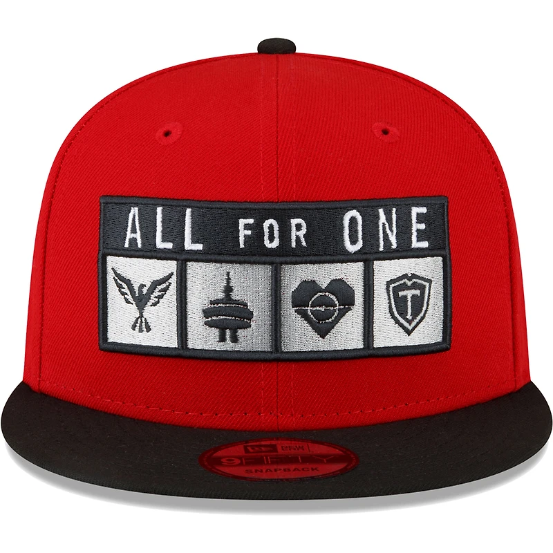 Casquette 9FIFTY Snapback Jersey Hook du Toronto FC rouge New Era pour homme