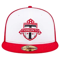 Men's New Era White/Red Toronto FC Kick Off Collection 59FIFTY Fitted Hat