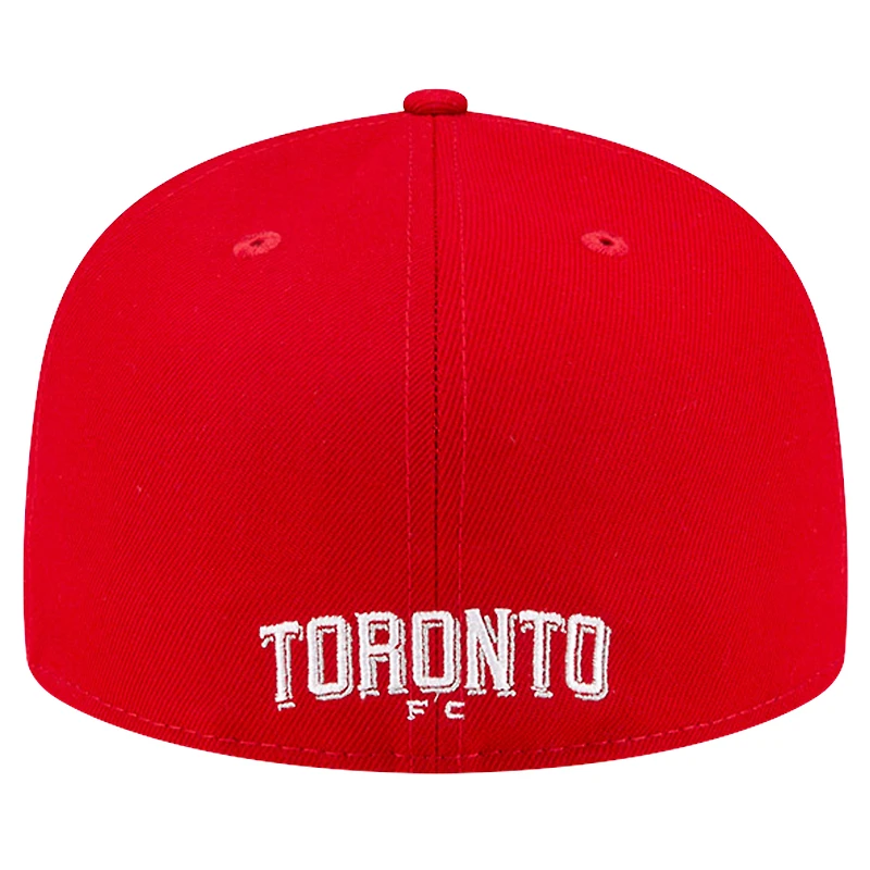 Men's New Era White/Red Toronto FC Kick Off Collection 59FIFTY Fitted Hat