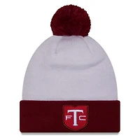 Bonnet en tricot à revers et crochet en jersey New Era blanc pour hommes du Toronto FC avec pompon