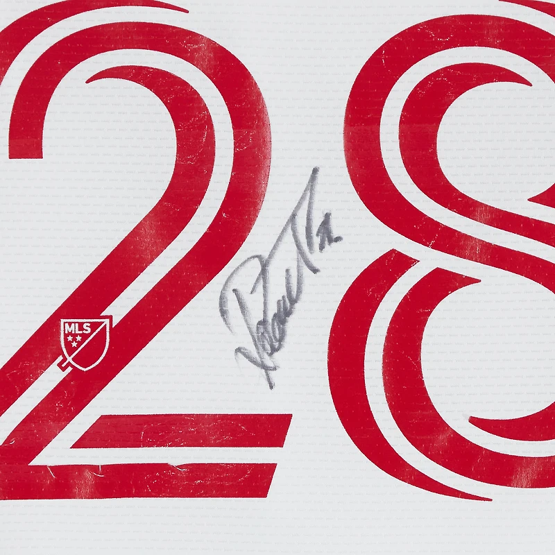 Maillot adidas blanc numéro 28, dédicacé par Raoul Petretta du Toronto FC lors de la saison 2024 de la MLS - Taille M