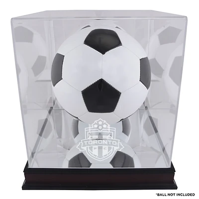 Vitrine de ballon de football avec logo de l'équipe en acajou du Toronto FC