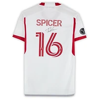 Maillot adidas blanc numéro 16 autographié par Tyrese Spicer du Toronto FC lors de la saison 2024 de la MLS - Taille M