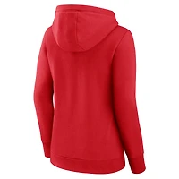 Sweat à capuche col en V et manches écharpe rouge Toronto FC Fanatics pour femmes