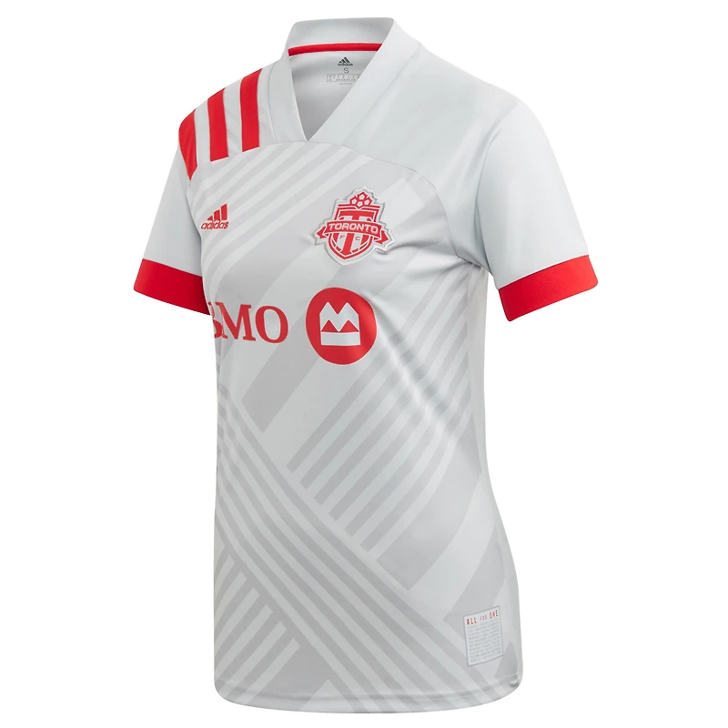maillot adidas Toronto FC 2020 secondaire gris pour femme - Réplique de personnalisé