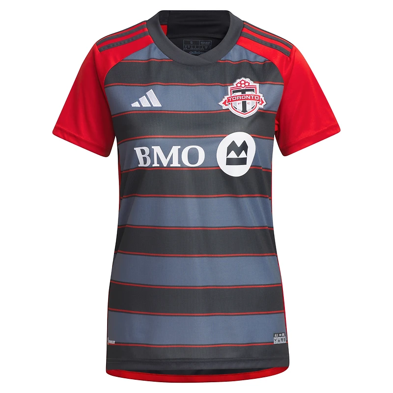 Réplique du maillot club Toronto FC 2023 adidas pour femme, gris