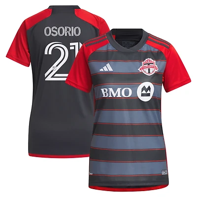Women's adidas Jonathan Osorio Gray Toronto FC 2023 Club Kit Replica Player Jersey