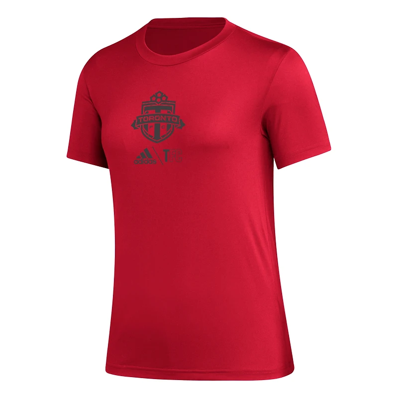 Women's adidas Red Toronto FC Logo Lockup - T-Shirt