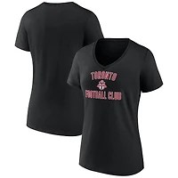 T-shirt noir à col en V Toronto FC Victory Arch pour femmes