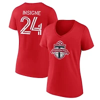 Fanatics pour femmes Lorenzo Insigne rouge Toronto FC Authentic Stack Name & Number - T-shirt à col en V