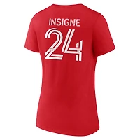 Fanatics pour femmes Lorenzo Insigne rouge Toronto FC Authentic Stack Name & Number - T-shirt à col en V