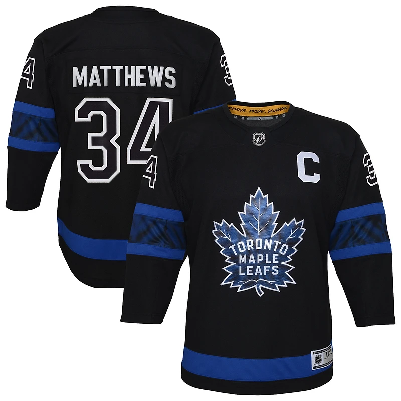 Maillot de joueur alternatif Premier noir des Maple Leafs Toronto d'Auston Matthews
