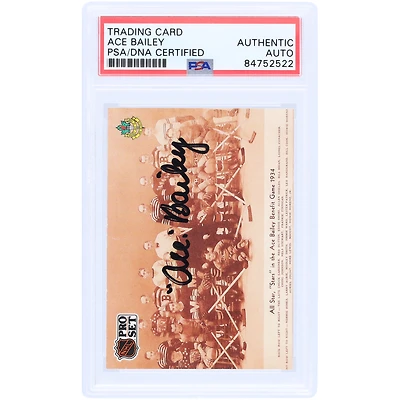 Coffret Pro autographié Ace Bailey Toronto Maple Leafs 1991-92 Ace Bailey Benefit Game #335 PSA Authentic Card Authentic