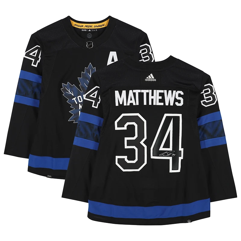 Auston Matthews Black Toronto Maple Leafs Autographed Adidas Alternate Authentic Jersey