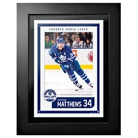 Auston Matthews Toronto Maple Leafs - 12'' x 16'' Jersey Block Design Framed Photo