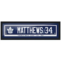 Auston Matthews Toronto Maple Leafs 6'' x 22'' Encadré Réplique Autographe Nom du Joueur - Bar