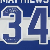 Auston Matthews Toronto Maple Leafs Autographed 2017 Centennial Classic Mitchell & Ness Jersey with "OT GWG 1-1-17" Inscription - Limited Edition of 17