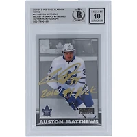 Auston Matthews Toronto Maple Leafs autographié 2020-21 Upper Deck O-Pee-Chee Platinum Retro Gold Ink #R-2 Beckett Fanatics Witnessed Authenticed 10 Card avec l'inscription « 2016 #1 Pick »