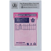 Carte 10 autographiée 2020-21 Upper Deck O-Pee-Chee Platinum Retro Gold Ink #R-2 Beckett Fanatics Witnessed Authenticated avec inscription « 2017 Calder » par Auston Matthews des Maple Leafs de Toronto